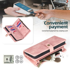 Zipper Wallet Magnetic Detachable Leather Phone Case, For Samsung Galaxy S23 5G, For Samsung Galaxy S23+ 5G, For Samsung Galaxy S23 Ultra 5G, For Samsung Galaxy S22 5G, For Samsung Galaxy S22+ 5G, For Samsung Galaxy S22 Ultra 5G, For Samsung Galaxy S21 5G