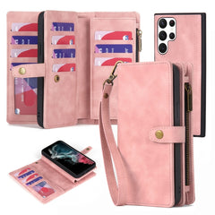 Zipper Wallet Magnetic Detachable Leather Phone Case, For Samsung Galaxy S23 5G, For Samsung Galaxy S23+ 5G, For Samsung Galaxy S23 Ultra 5G, For Samsung Galaxy S22 5G, For Samsung Galaxy S22+ 5G, For Samsung Galaxy S22 Ultra 5G, For Samsung Galaxy S21 5G