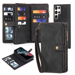 Zipper Wallet Magnetic Detachable Leather Phone Case, For Samsung Galaxy S23 5G, For Samsung Galaxy S23+ 5G, For Samsung Galaxy S23 Ultra 5G, For Samsung Galaxy S22 5G, For Samsung Galaxy S22+ 5G, For Samsung Galaxy S22 Ultra 5G, For Samsung Galaxy S21 5G