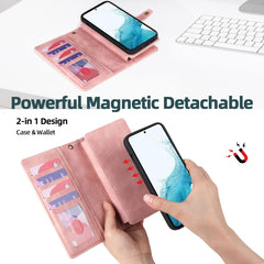 Zipper Wallet Magnetic Detachable Leather Phone Case, For Samsung Galaxy S21 FE 5G, For Samsung Galaxy S20 FE, For Samsung Galaxy S20+, For Samsung Galaxy S10, For Samsung Galaxy S10+, For Samsung Galaxy A12 5G, For Samsung Galaxy A13 5G���������������...
