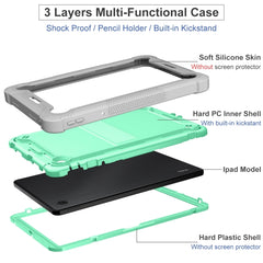 Shockproof Silicone Hybrid PC Tablet Case with Holder, For TCL Tab 10 5G, For TCL Tab 8 LE