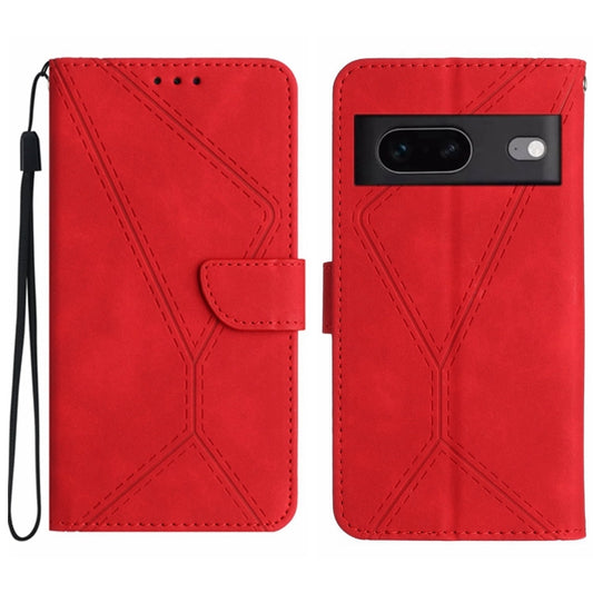 Stitching Embossed Leather Phone Case, For Google Pixel 7, For Google Pixel 7 Pro, For Google Pixel 7a, For Google Pixel 6, For Google Pixel 6 Pro