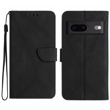 Stitching Embossed Leather Phone Case, For Google Pixel 7, For Google Pixel 7 Pro, For Google Pixel 7a, For Google Pixel 6