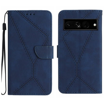 Stitching Embossed Leather Phone Case, For Google Pixel 7, For Google Pixel 7 Pro, For Google Pixel 7a, For Google Pixel 6