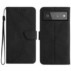 Stitching Embossed Leather Phone Case, For Google Pixel 7, For Google Pixel 7 Pro, For Google Pixel 7a, For Google Pixel 6, For Google Pixel 6 Pro