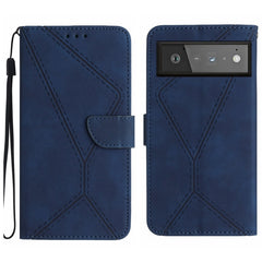 Stitching Embossed Leather Phone Case, For Google Pixel 7, For Google Pixel 7 Pro, For Google Pixel 7a, For Google Pixel 6, For Google Pixel 6 Pro