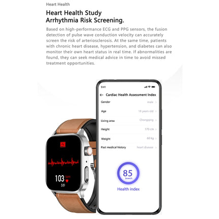 G22 1.85 inch TFT Screen Silicone Band Health Smart Watch, Support Bluetooth Call / Plateau Blood Oxygen / Body Temperature / Arrhythmia / TI Heart Rate Monitoring