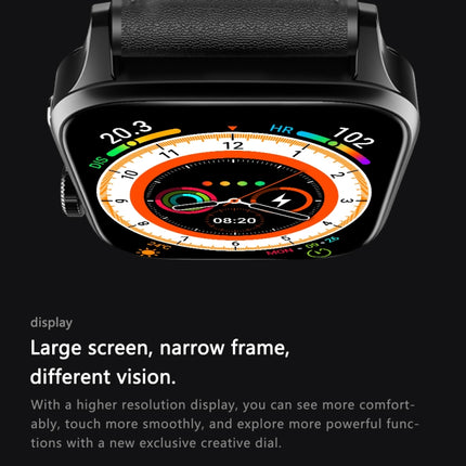 G22 1.85 inch TFT Screen Silicone Band Health Smart Watch, Support Bluetooth Call / Plateau Blood Oxygen / Body Temperature / Arrhythmia / TI Heart Rate Monitoring
