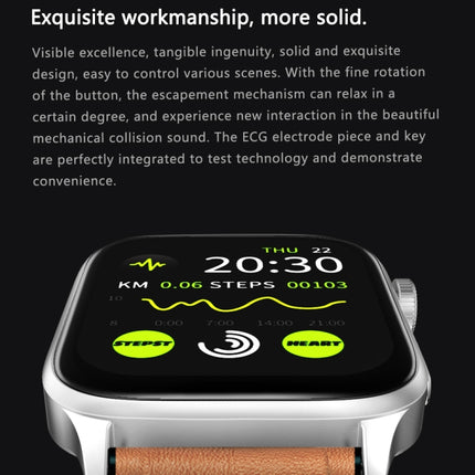 G22 1.85 inch TFT Screen Silicone Band Health Smart Watch, Support Bluetooth Call / Plateau Blood Oxygen / Body Temperature / Arrhythmia / TI Heart Rate Monitoring
