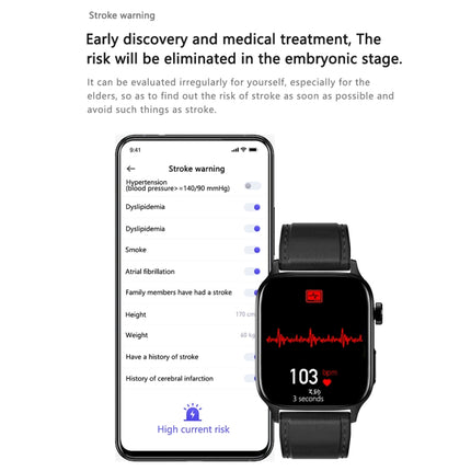 G22 1.85 inch TFT Screen Silicone Band Health Smart Watch, Support Bluetooth Call / Plateau Blood Oxygen / Body Temperature / Arrhythmia / TI Heart Rate Monitoring