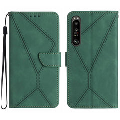 Stitching Embossed Leather Phone Case, For Sony Xperia 1 III, For Sony Xperia 1 IV, For Sony Xperia 1 V, For Sony Xperia 5 III