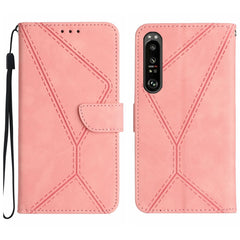 Stitching Embossed Leather Phone Case, For Sony Xperia 1 III, For Sony Xperia 1 IV, For Sony Xperia 1 V, For Sony Xperia 5 III