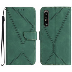 Stitching Embossed Leather Phone Case, For Sony Xperia 1 III, For Sony Xperia 1 IV, For Sony Xperia 1 V, For Sony Xperia 5 III