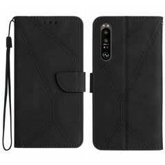 Stitching Embossed Leather Phone Case, For Sony Xperia 1 III, For Sony Xperia 1 IV, For Sony Xperia 1 V, For Sony Xperia 5 III