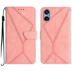 Stitching Embossed Leather Phone Case, For Sony Xperia 5 IV, For Sony Xperia 5 V, For Sony Xperia 10 III, For Sony Xperia 10 IV