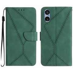Stitching Embossed Leather Phone Case, For Sony Xperia 5 IV, For Sony Xperia 5 V, For Sony Xperia 10 III, For Sony Xperia 10 IV