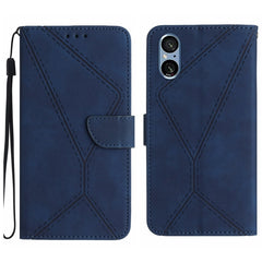 Stitching Embossed Leather Phone Case, For Sony Xperia 5 IV, For Sony Xperia 5 V, For Sony Xperia 10 III, For Sony Xperia 10 IV