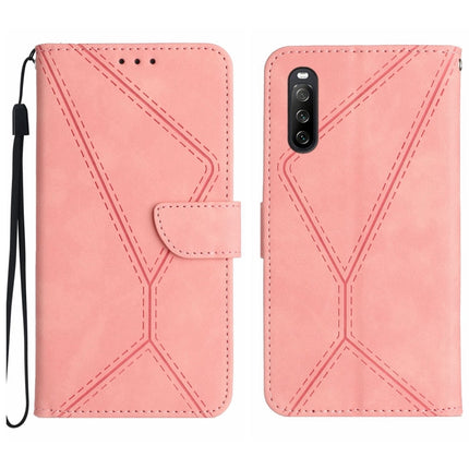 Stitching Embossed Leather Phone Case, For Sony Xperia 5 IV, For Sony Xperia 5 V, For Sony Xperia 10 III, For Sony Xperia 10 IV