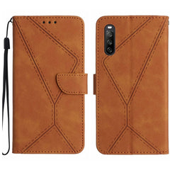 Stitching Embossed Leather Phone Case, For Sony Xperia 5 IV, For Sony Xperia 5 V, For Sony Xperia 10 III, For Sony Xperia 10 IV