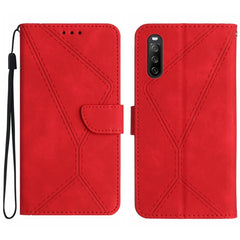 Stitching Embossed Leather Phone Case, For Sony Xperia 5 V, For Sony Xperia 10 III, For Sony Xperia 10 IV, For Sony Xperia 10 V