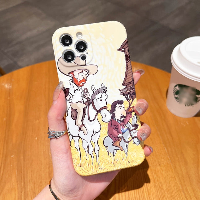Oil Painting Pattern Glossy PC Phone Case, For iPhone XS Max, For iPhone 8 Plus / 7 Plus