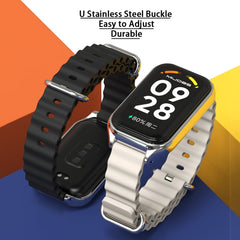 Mijobs Metal Shell Ocean Silicone Watch Band