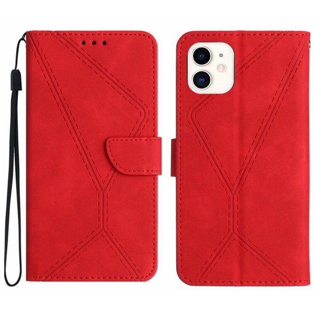 Stitching Embossed Leather Phone Case, For iPhone 11, For iPhone 11 Pro, For iPhone 11 Pro Max, For iPhone 14 Plus