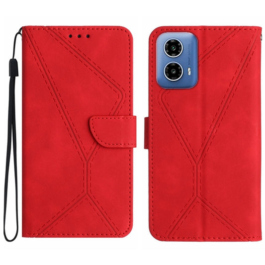 Stitching Embossed Leather Phone Case, For Motorola Moto G04 / G24, For Motorola Moto G34 5G, For Motorola Moto G Play 4G 2024, For Motorola Moto G Play 5G 2024, For Motorola Moto G Power 5G 2024