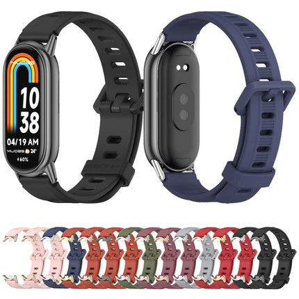 Mijobs Flat Hole Breathable Silicone Watch Band, For Xiaomi Smart Band 10 / 9 / 8