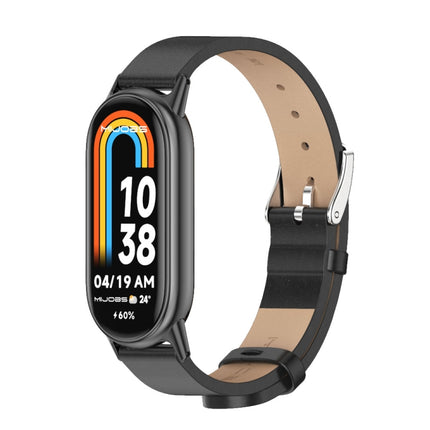Mijobs Microfiber PU Leather Watch Band, For Xiaomi Smart Band 10 / 9 / 8