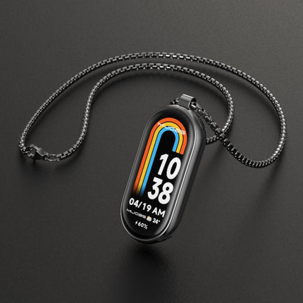 Mijobs Metal Pendant Stainless Steel Watch Necklace, For Xiaomi Smart Band 10 / 9 / 8
