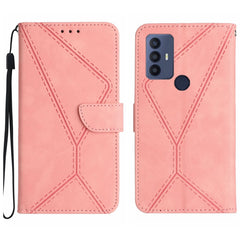 Stitching Embossed Leather Phone Case, For TCL 30 SE / 30E /306/305, For TCL 40 SE