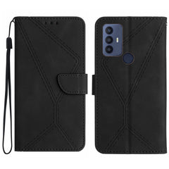 Stitching Embossed Leather Phone Case, For TCL 30 SE / 30E /306/305, For TCL 40 SE