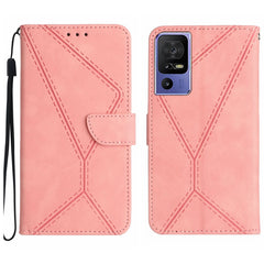 Stitching Embossed Leather Phone Case, For TCL 30 SE / 30E /306/305, For TCL 40 SE