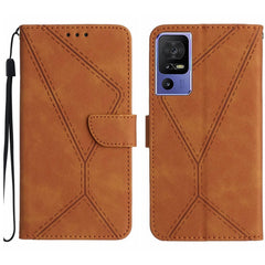 Stitching Embossed Leather Phone Case, For TCL 30 SE / 30E /306/305, For TCL 40 SE