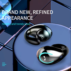 YX08 Ultra-light Ear-hook Stereo Wireless V5.0 Bluetooth Earphones, Binaural, Double