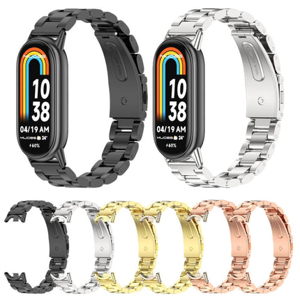 Mijobs Three Bead Stainless Steel Watch Band, For Xiaomi Smart Band 10 / 9 / 8