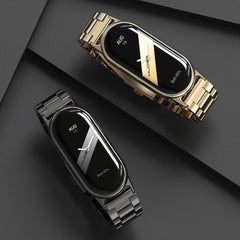 Mijobs Three Bead Stainless Steel Watch Band, For Xiaomi Smart Band 10 / 9 / 8
