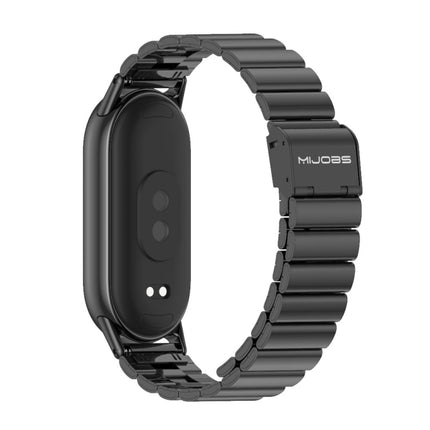 Mijobs Bamboo Buckle Stainless Steel Watch Band, For Xiaomi Smart Band 10 / 9 / 8