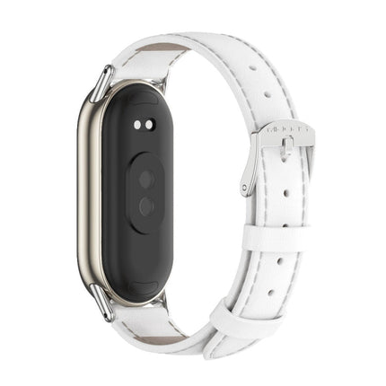 Mijobs Genuine Leather Watch Band, For Xiaomi Smart Band 10 / 9 / 8
