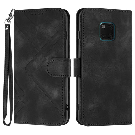 Line Pattern Skin Feel Leather Phone Case, For Huawei P30 Pro, For Huawei P smart 2019/nova lite 3, For Huawei Mate 20 Pro, For Huawei Mate 20 lite/Maimang 7