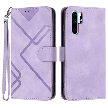 Line Pattern Skin Feel Leather Phone Case, For Huawei P30 Pro, For Huawei P smart 2019/nova lite 3, For Huawei Mate 20 Pro, For Huawei Mate 20 lite/Maimang 7