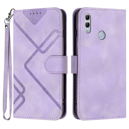 Line Pattern Skin Feel Leather Phone Case, For Huawei P30 Pro, For Huawei P smart 2019/nova lite 3, For Huawei Mate 20 Pro, For Huawei Mate 20 lite/Maimang 7