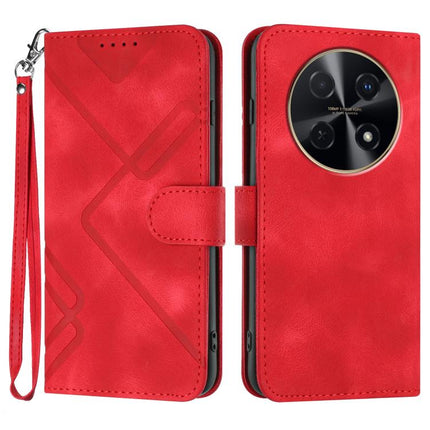 Line Pattern Skin Feel Leather Phone Case, For Huawei nova 12i, For Huawei nova 12s, For Huawei nova Y72, For Huawei nova 12 Pro / nova 12 Ultra