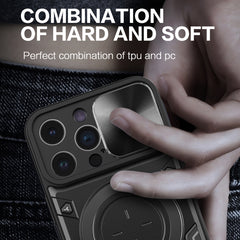 CD Texture Sliding Camshield Magnetic Holder Phone Case