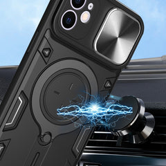 CD Texture Sliding Camshield Magnetic Holder Phone Case