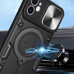 CD Texture Sliding Camshield Magnetic Holder Phone Case