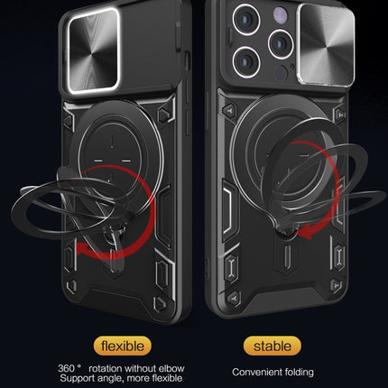 CD Texture Sliding Camshield Magnetic Holder Phone Case, For iPhone 14 Pro Max, For iPhone 13 Pro Max, For iPhone 13 Pro, For iPhone 13