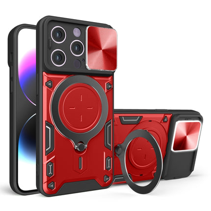 CD Texture Sliding Camshield Magnetic Holder Phone Case, For iPhone 14 Pro Max, For iPhone 13 Pro Max, For iPhone 13 Pro, For iPhone 13