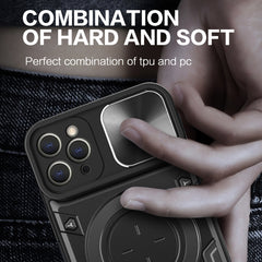 CD Texture Sliding Camshield Magnetic Holder Phone Case, For iPhone 13, For iPhone 12, For iPhone 12 Pro Max, For iPhone 12 Pro, For iPhone 11 Pro Max